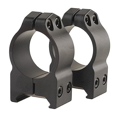 Warne Maxima Vertical Ring Set Fixed For Rifle Maxima/Weaver/Picatinny Medium 1 Tube Matte Black Steel