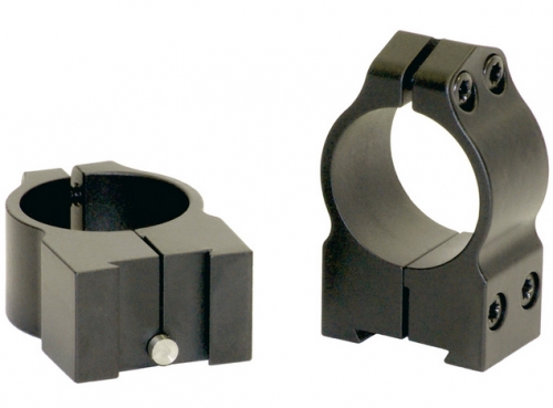 Warne Maxima Grooved Receiver Ring Set Fixed For Rifle Tikka Dovetail Medium 1 Tube Matte Black Steel