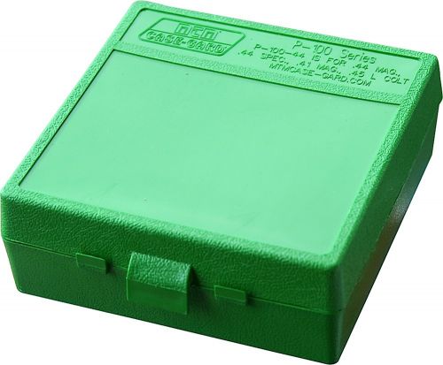 MTM P-100 Flip-Top Pistol Ammo Box 1.85 OAL Green Poly