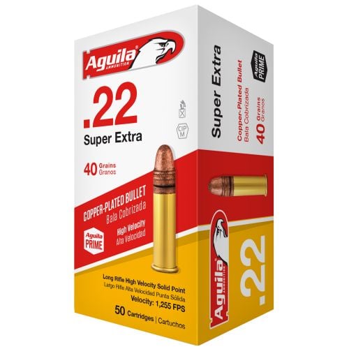 Aguila  Super Extra High Velocity 22 LR   40 GR Copper Plated Solid Point  50rd box