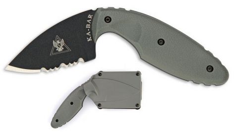 Kabar TDI Law Enforcement Fixed Knife w/Serrated Edge & Foliage Green Handle