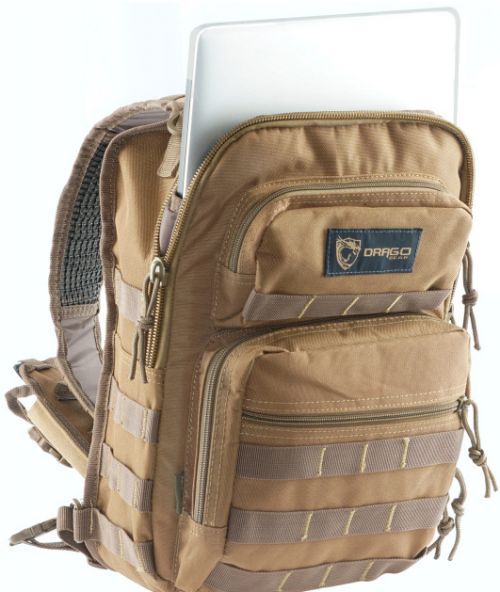 Drago Gear Sentry Pack iPad/Tablet Tan Backpack Tan 600 Denier 13 x 10