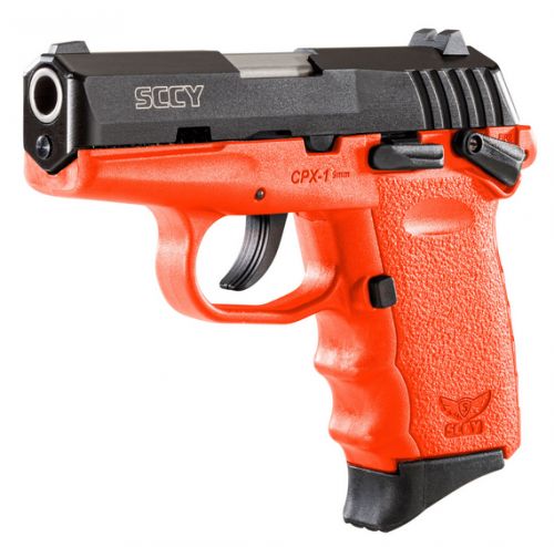 SCCY Industries CPX1CBOR CPX-1 Double Action 9mm 3.1 10+1 Orange Polymer Grip/Frame G