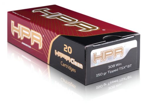 HPR Ammunition Rifle 308 Win/7.62 NATO 150 GR TSX Boat Tail 20 Bx/