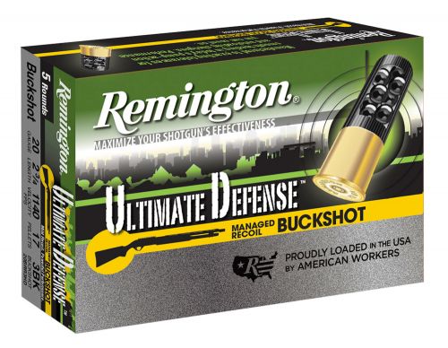 Remington Ammunition Ultimate Defense 20 GA 2.75 17 Pellets 3 Buck Round 5 Bx/ 20 Cs