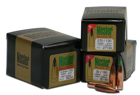 Nosler Spitzer Hunting Ballistic Tip 30 Cal 180 Grain 50/Box