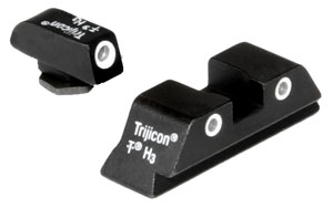 Trijicon Tritium Steel Night Sights Front & Rear For Glock 3