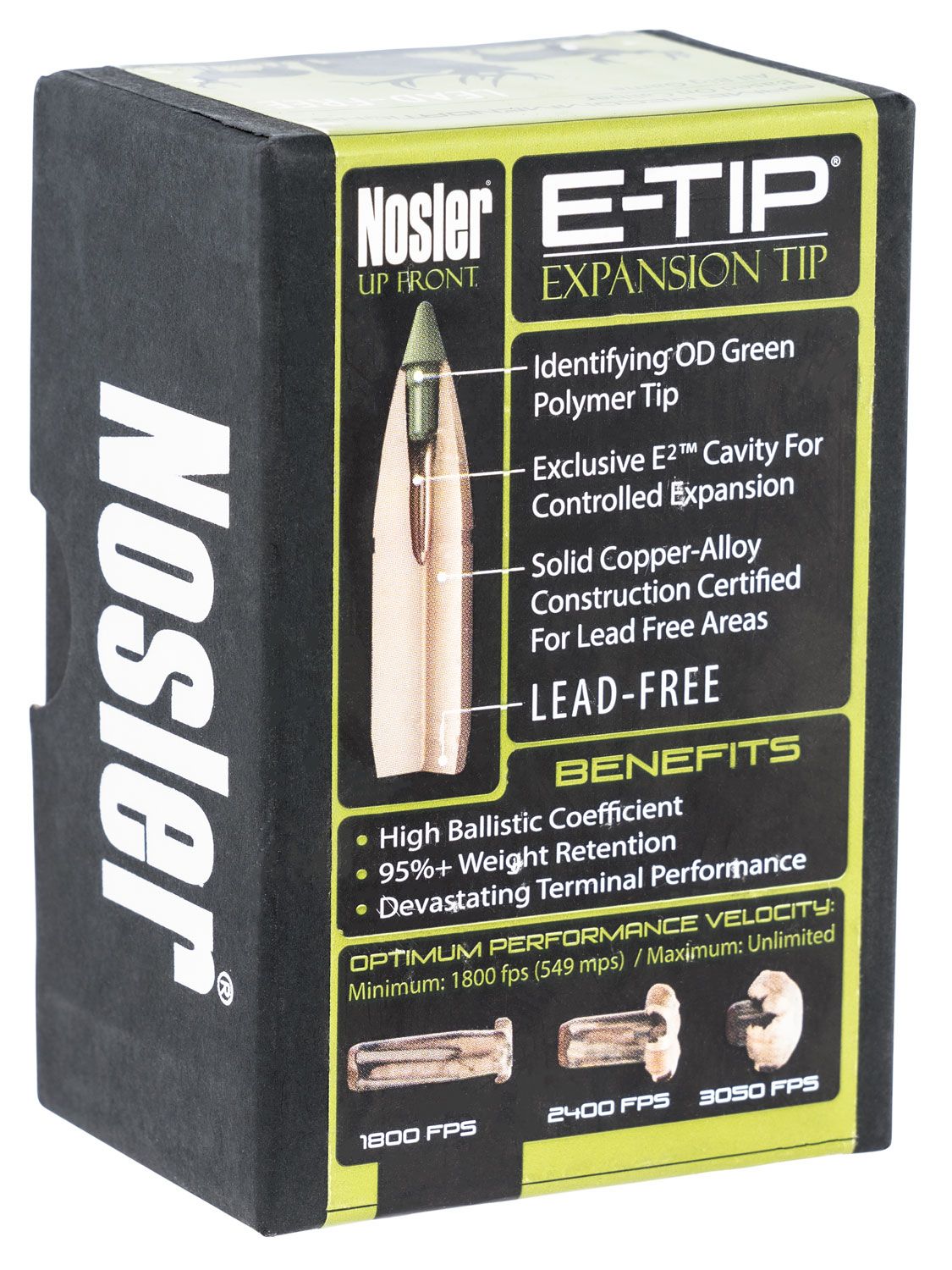 Nosler .30 Cal. 180 Grain E Tip Spitzer 50/Box