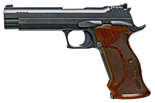 Sig Sauer P210 Target SAO 9mm 5 8+1 Black Nitron Walnut Target Grip Adjustable Sights