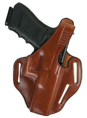 Bianchi Right Hand Tan Leather Belt Holster For Glock 19/23