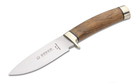 Boker Drop Point Fixed Blade Knife w/Exotic African Rosewood