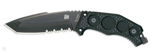 Kabar Fin Tanto Fixed Knife w/Partially Serrated Edge