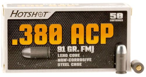 Century Hotshot 380 ACP 91 GR Full Metal Case 50 Bx/ 20 Cs