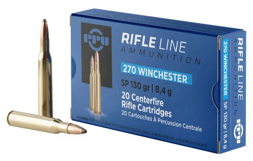 PPU Standard Rifle 270 Win 130 gr Soft Point  20rd box