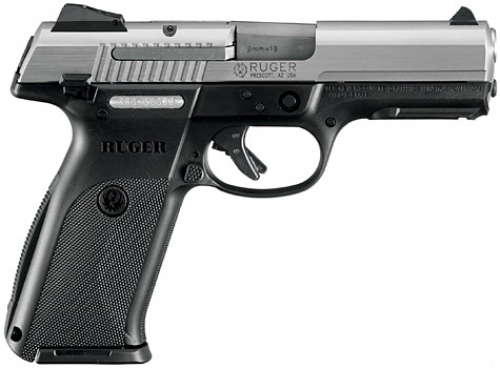 Ruger 3309 SR9 Standard 9mm Luger DA 4.10 10+1 Black Polymer Grip Stainless Steel Slide