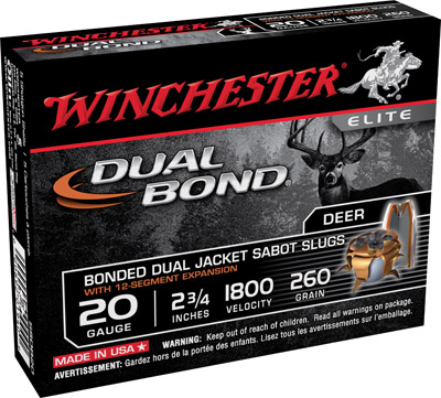 Win Supreme Elite Dual Bond 20 GA 2.75 260 Gr Sabot Slug