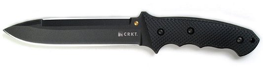 Columbia River Spear Point Knife w/Black Powder Coated Blade