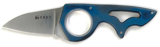 Columbia River Drop Point Fixed Knife w/Blue/Black Micarta H