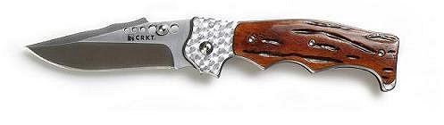 Columbia River Clip Point Folder Knife w/Jig Bone Handle