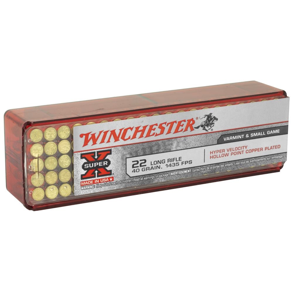 Winchester Super X High Velocity .22 LR 40 Grain Hollow Point 100RD BOX