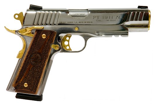 Taurus 8+1 Round 45 ACP Stainless Barrel/Bullshead Walnut Gr