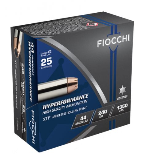 Fiocchi .44 MAG 200 Grain Hornady XTP JHP | 44XTPB | Brass Casing 