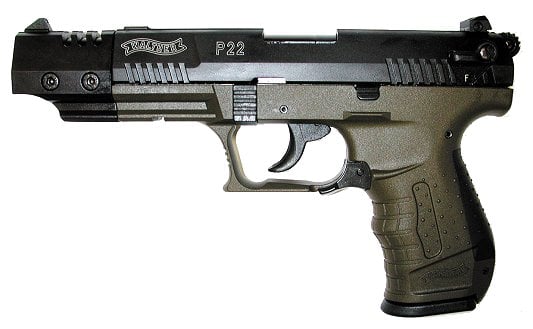 Walther Arms P22 .22lr 5 Military OD Green