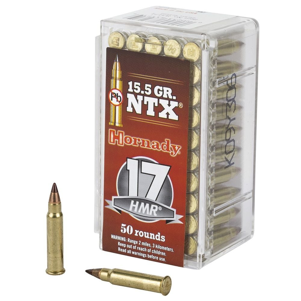 Hornady Varmint Express 17 HMR Ammo 15.5Gr NTX Lead Free 50rd box