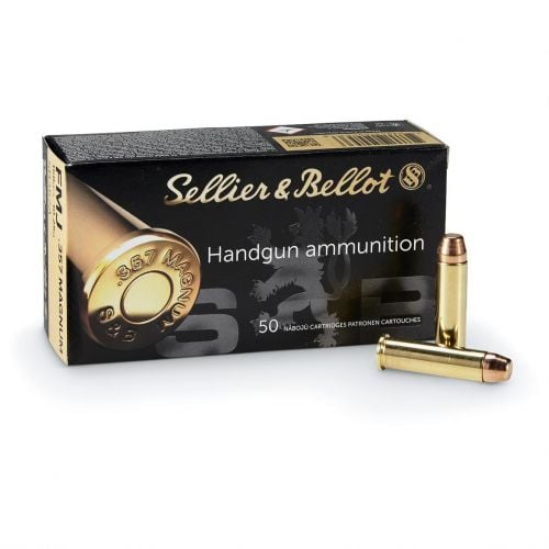 Sellier & Bellot SB357A  357 Mag 158gr Full Metal Jacket 50 Per Box