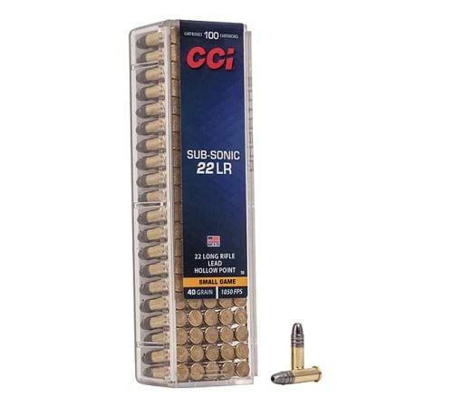 CCI Subsonic .22 LR 40gr Lead Hollow Point 100ct Box