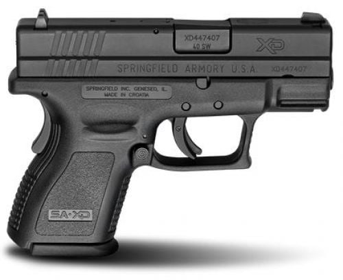 Springfield Armory XD9802HC XD 40 S&W Double 3 9+1/12+1 Black Polymer Grip/Frame Grip Black Melonite Slide