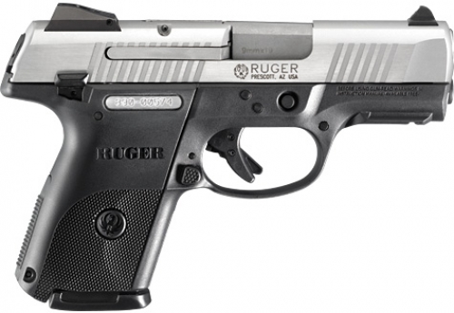 Ruger 3313 SR9C Compact 9mm Luger DA 3.40 17+1 Black Polymer Grip Stainless Steel Slide