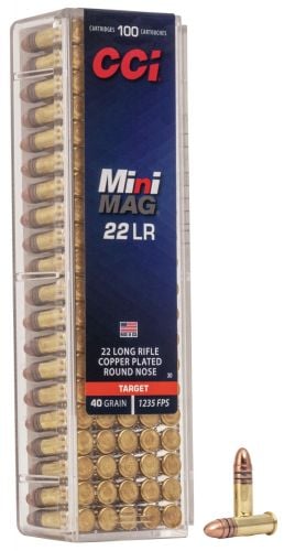 CCI Mini Mag .22 LR 40 Gr Round Nose 100 Round Box
