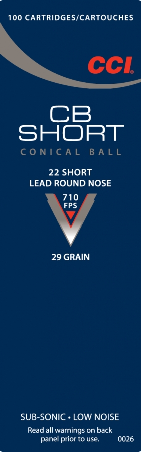 CCI 22CB Short 29 Grain Round Nose 100rd box