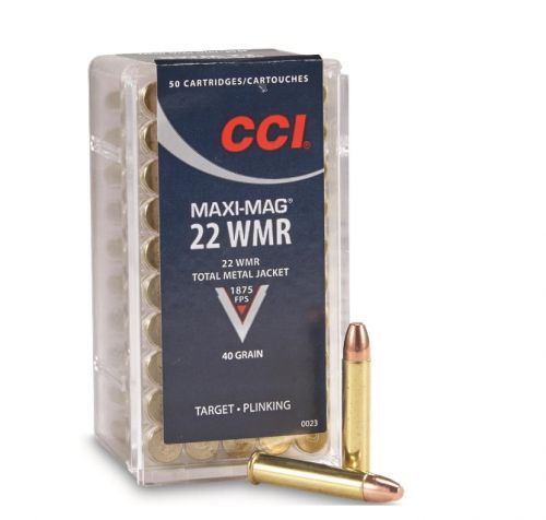 CCI Maxi-Mag  22 Magnum / 22 WMR Ammo 40gr Total Metal Jacket  50 Round Box