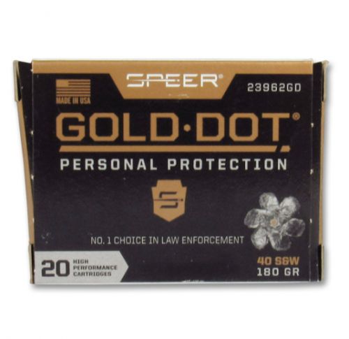 Speer 40 S&W 180 Grain Gold Dot Hollow Point