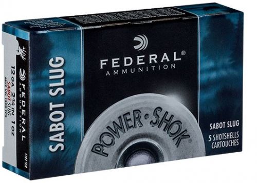 Federal Power-Shok  Sabot Slug 20ga Ammo  2.75  7/8oz  5rd box