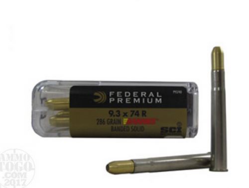 Federal Premium 9.3mmX74R Barnes Banded Solid 286 GR 2360 fp