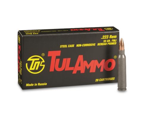 TULAMMO 223 Remington/5.56 Nato Full Metal Jacket 55gr 500 Rnds