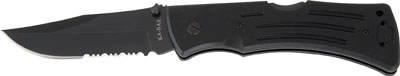 Ka-Bar 3063 Mule 3.94 Folding Clip Point Part Serrated 420 Stainless Steel Blade G10 Black Handle