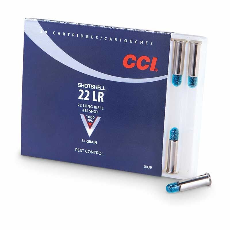 CCI Shotshell 22LR 31gr #12 shot 20rd box