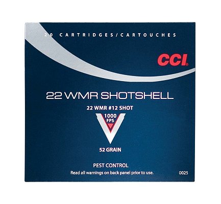 CCI 22 Winchester Magnum Rimfire 52 Grain #12 shot 20rd