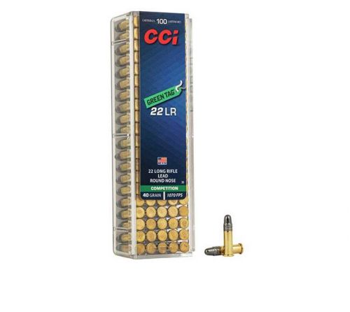 CCI .22 LR Green Tag 40 Grain Round Nose 100rd box