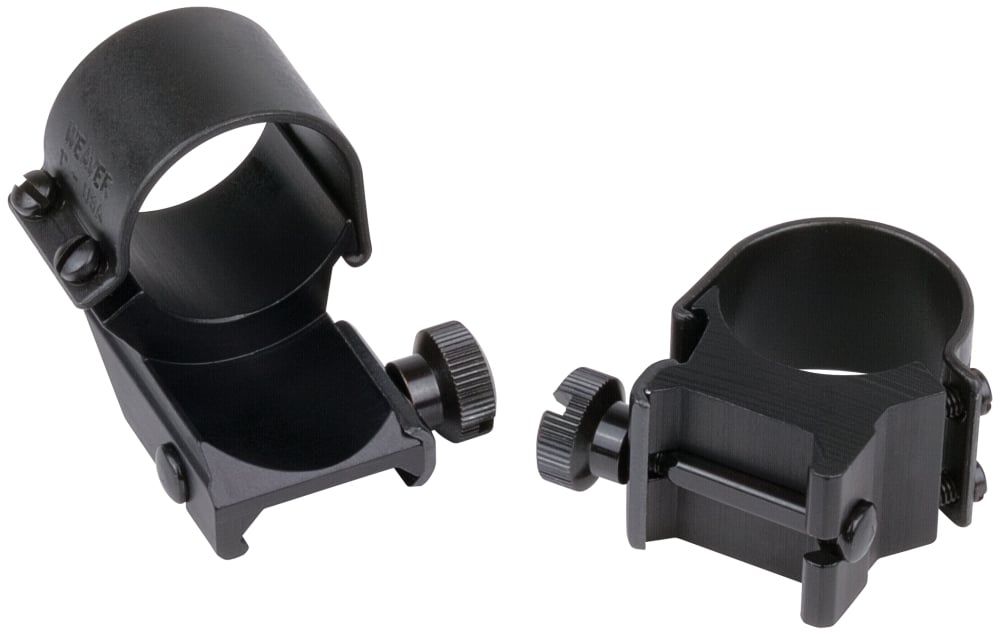 Weaver High Extension Top Mount Rings w/Matte Black Finish
