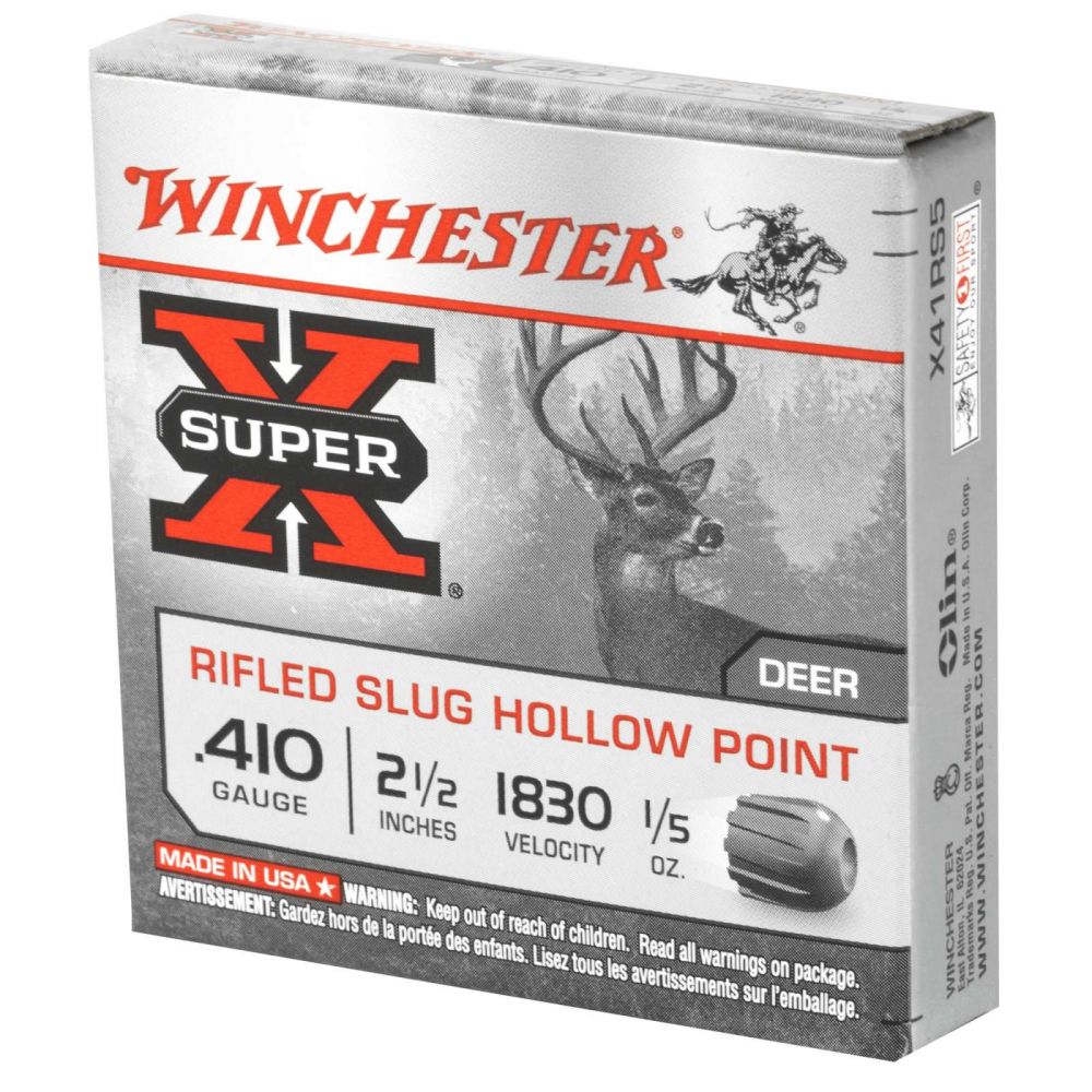Winchester Super-X 410 Ga. 2 1/2 1/5 oz Rifled Slug 5rd box