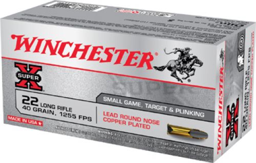 Winchester .22 LR Super X 40gr 50/box Lead Round