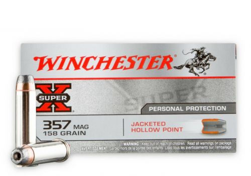 Winchester 357 Remington Magnum 158 Grain Jacketed Hollow Po