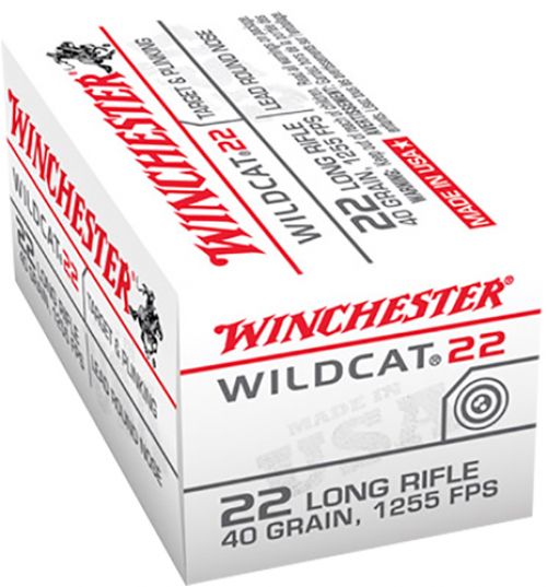 Winchester Ammo WW22LR Wildcat .22 LR  40 GR Lead Round Nose 50 Bx/ 100 C