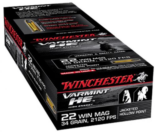 Winchester Ammo 22 Winchester Mag 34gr. JHP