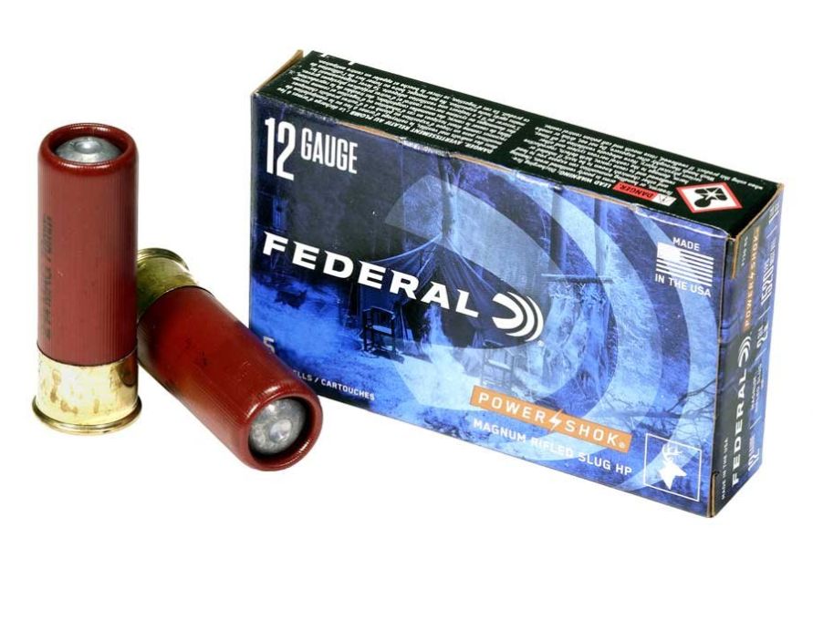 Federal Standard Power-Shok Lead Rifled Slug 12 Gauge Ammo 2.75 1.25 oz 5 Round Box
